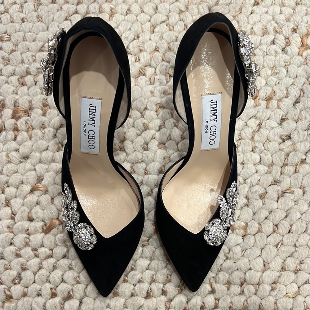 Jimmy Choo Black Embellished Women's Shoes